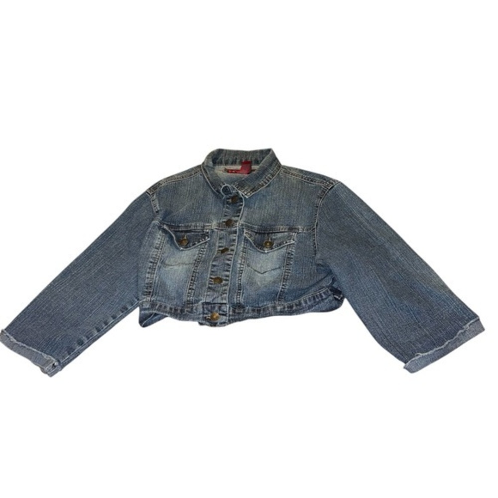 Y2K Cropped Denim Jean Jacket — Women’s S/M Fit (Tag XL) — STAR Brand